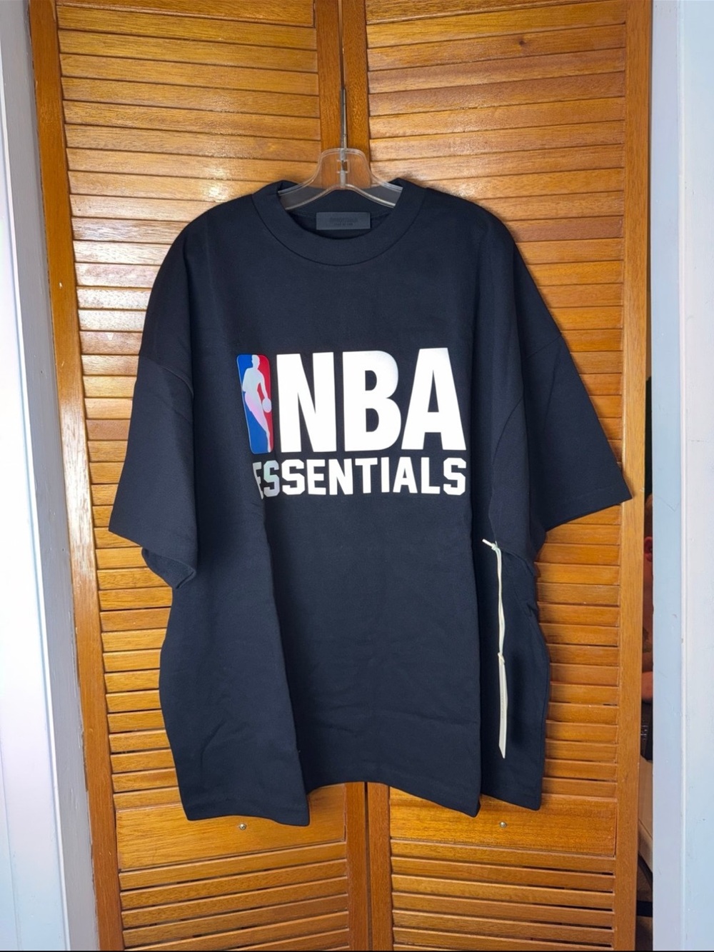 Fear of God x NBA Heather Black 90s Essential Shirt. Mens Large (NWTS)